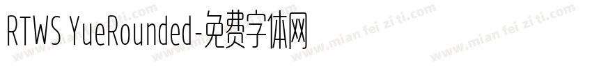 RTWS YueRounded字体转换